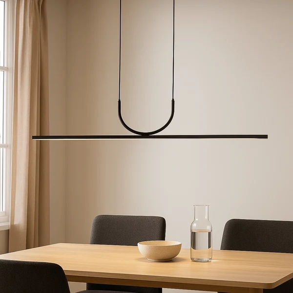 Linné Minimalist Linear Black LED Pendant Light