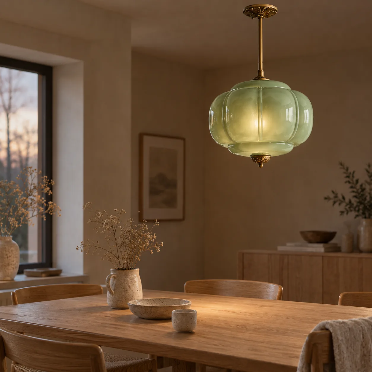 Grönlia Elegante Glazen Hanglamp voor Eetkamer
