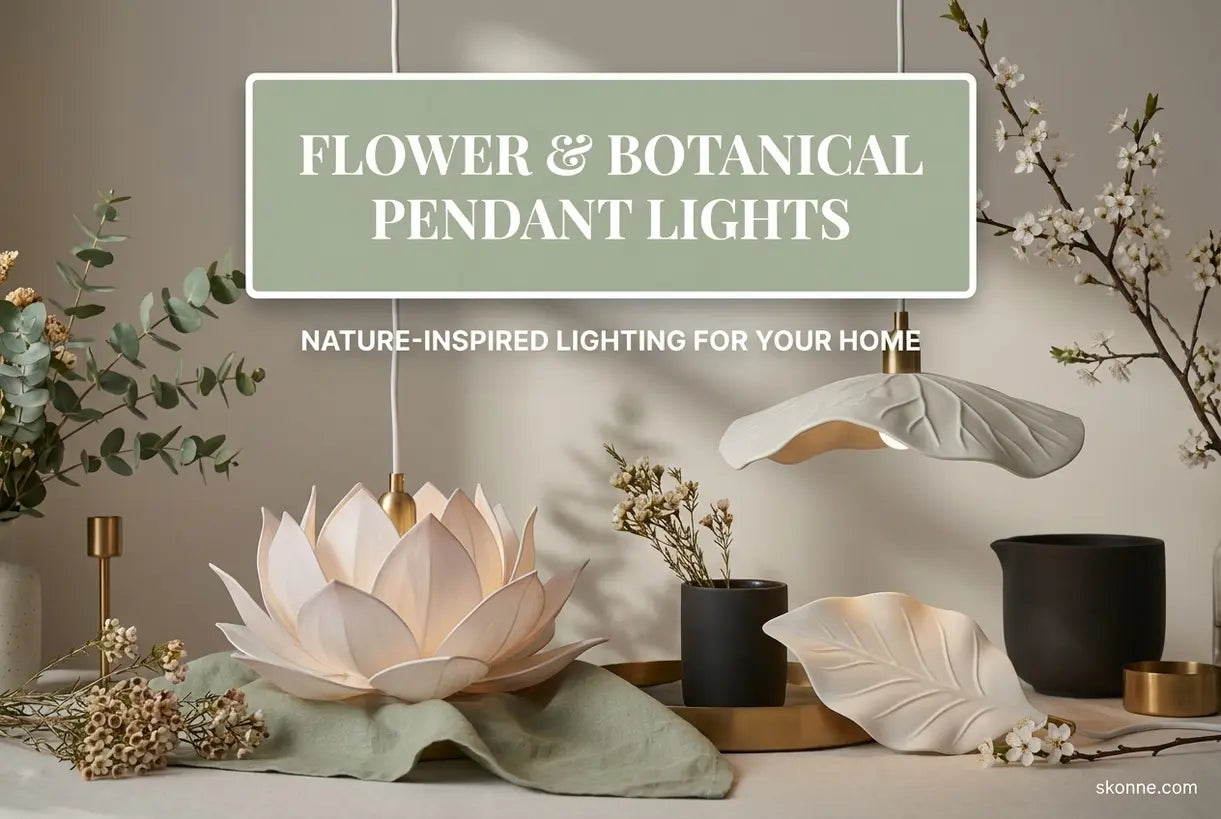 Bloem- en Botanische Hanglampen: Bloemblad-, Lotus- & Bladvormige Armaturen voor Natuur-Geïnspireerde Ruimtes