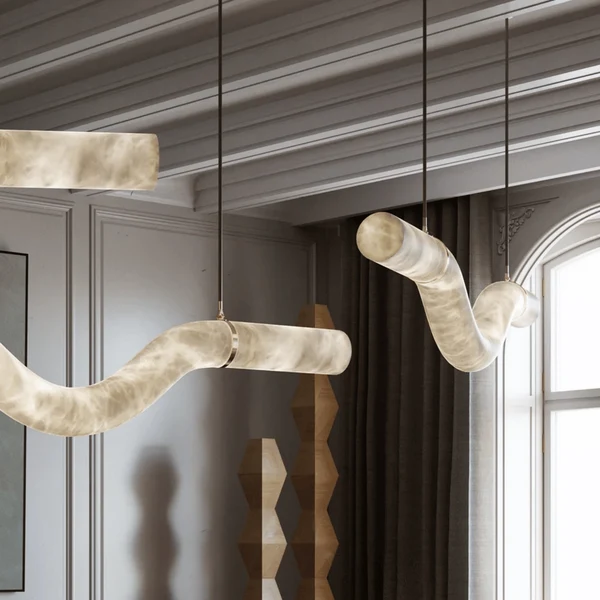Bylge Sculpturale Marmeren Golf Hanglamp LED