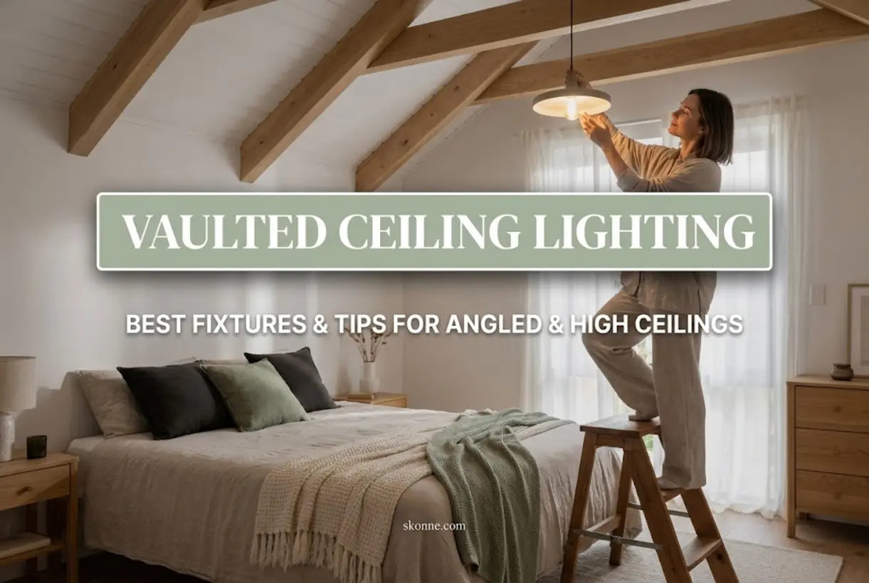 vaulted-ceiling-lighting-bedroom