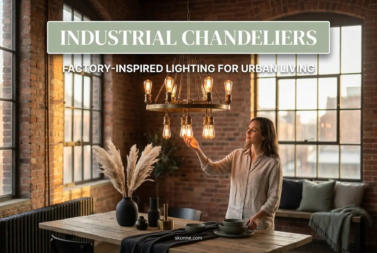 Industriële Kroonluchters: Ruwe, op Fabrieken Geïnspireerde Verlichting voor Lofts en Stedelijke Interieurs