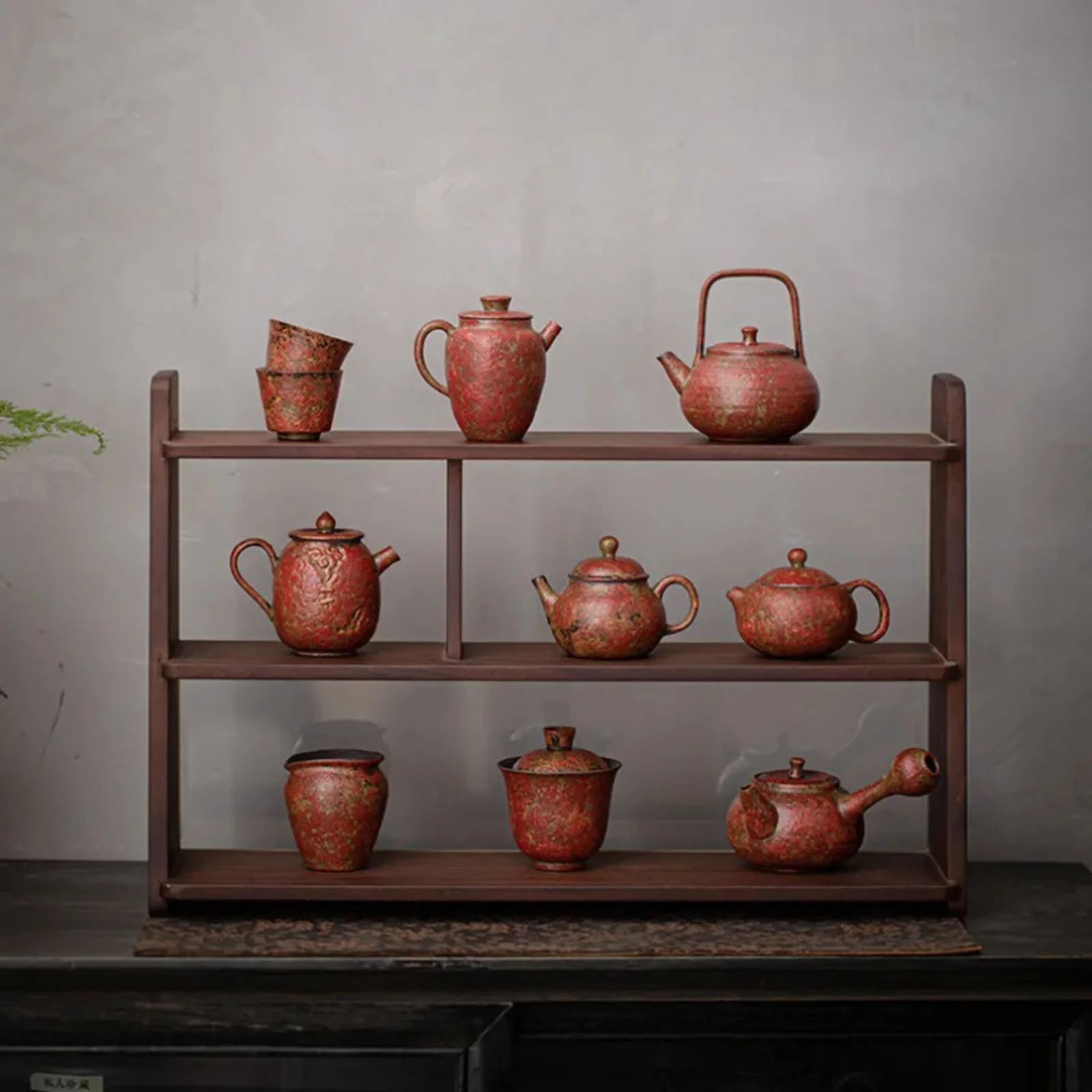 Elda Jianzhan Ceramic Teacup Set Kiln-Change 6pc, Drinkware Sets