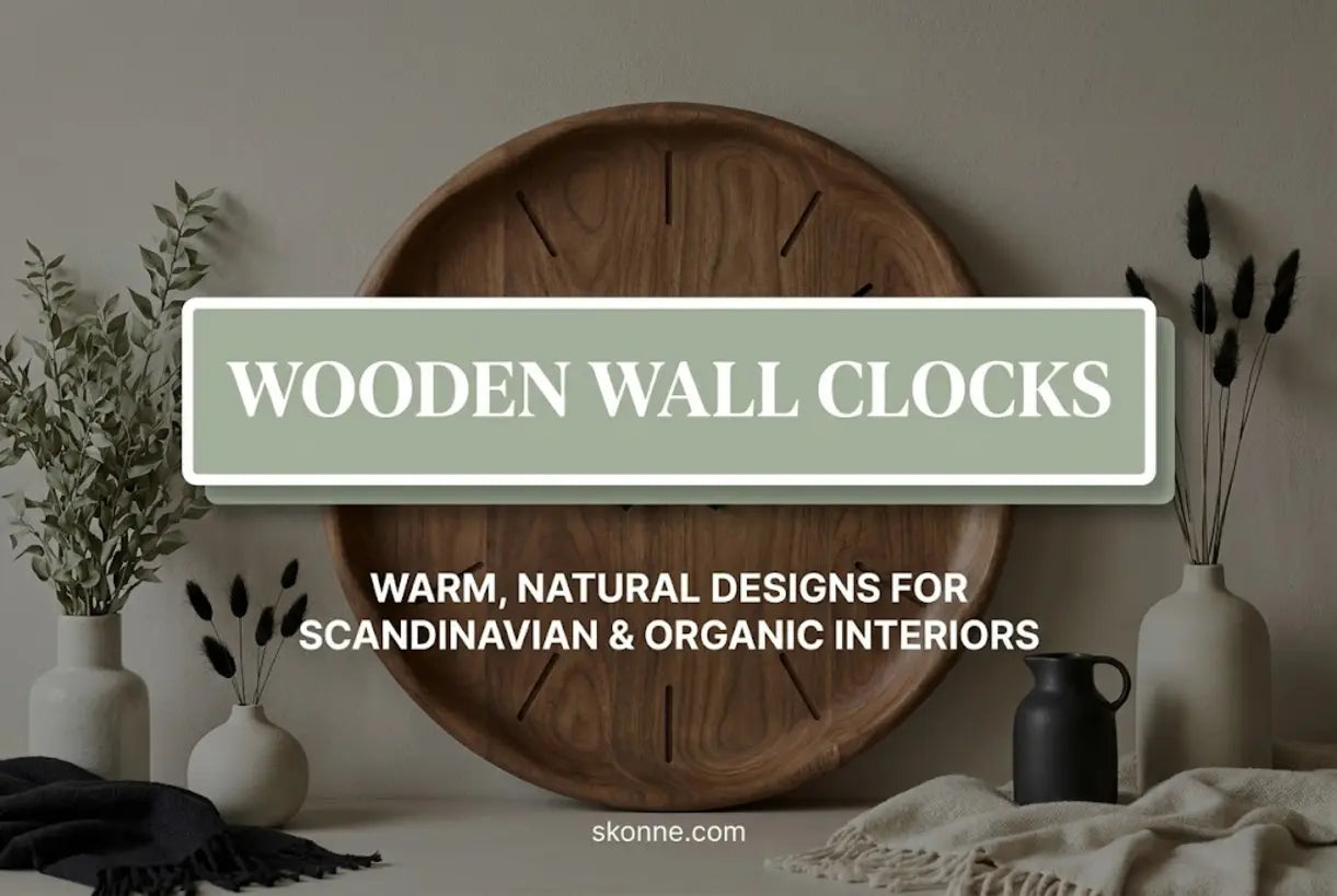 Holzwanduhren: Warme, natürliche Designs für skandinavische und organische Interieurs