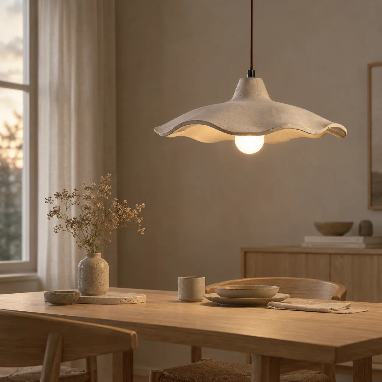 Lilja Minimalistische Witte Lotus LED Hanglamp