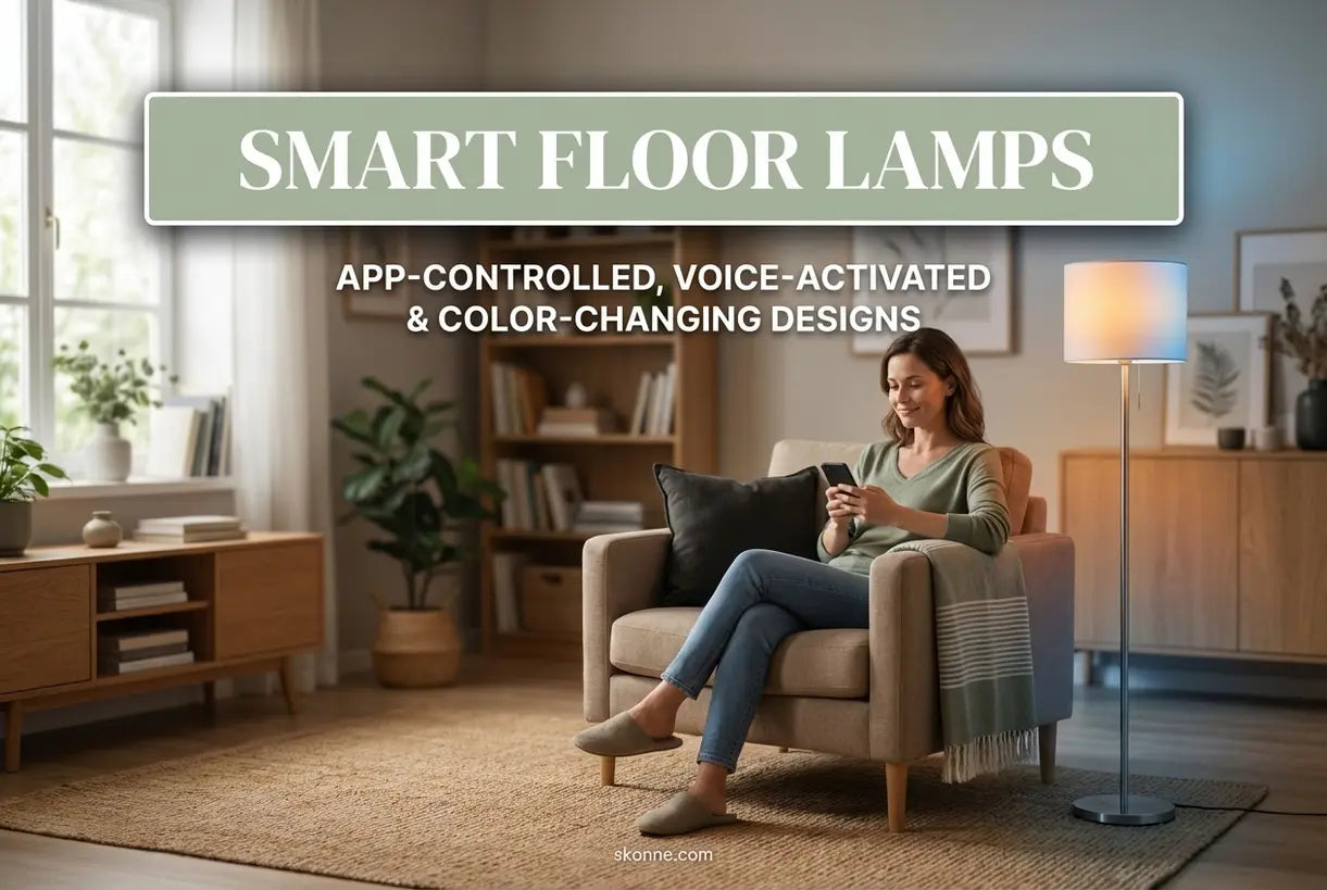 Slimme vloerlampen: app-gestuurd, stemgestuurd en van kleur veranderend ontwerp