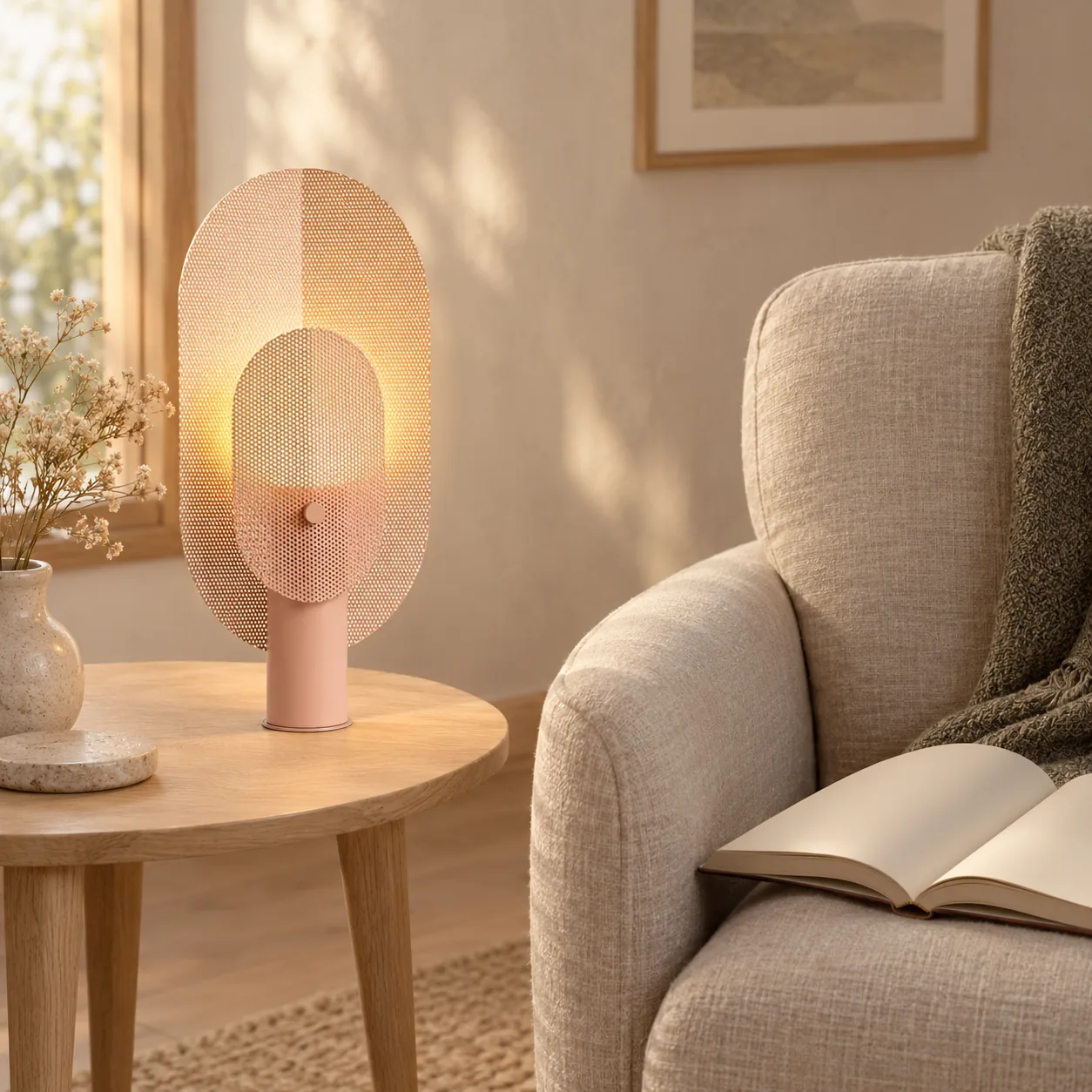 Rista Nordic Grid Iron Tafellamp voor Slaapkamer