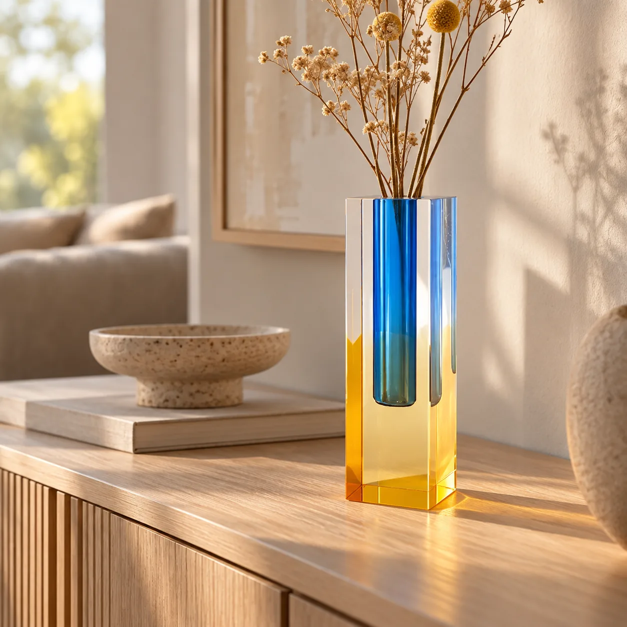 Klaris Tall Nordic Acryl Knopvaas Minimalistisch