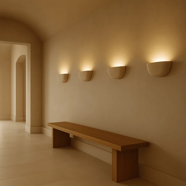 Steinvar Natuurlijke Travertijn Stenen Wandlamp