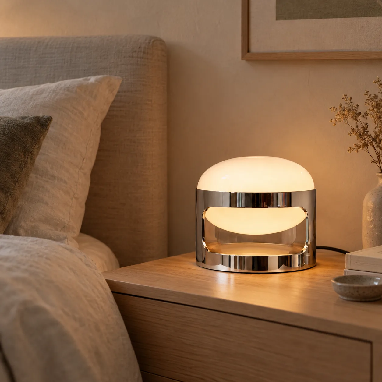 Gloda Sculpturale Glazen Tafellamp Nordic Glow