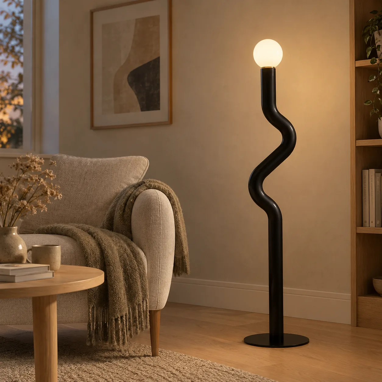 Svinga Gebogen LED Vloerlamp Modern Minimalistisch