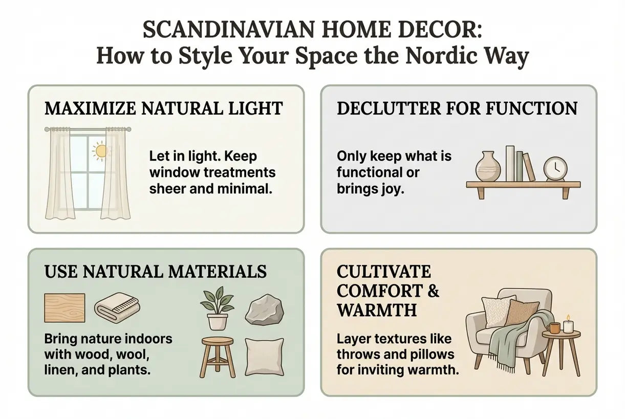 Scandinavian Home Decor: How to Style Your Space the Nordic Way - infographic
