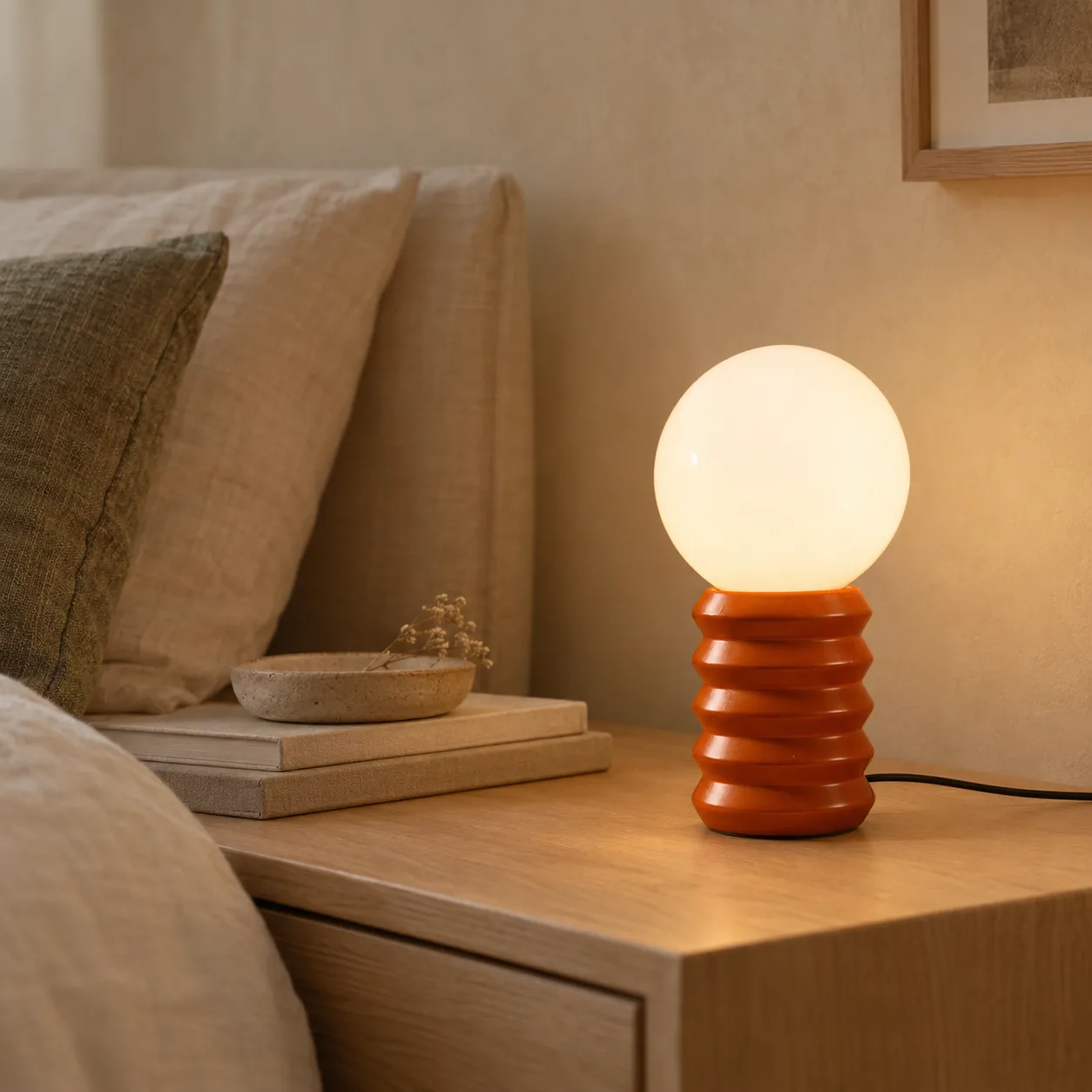 Glodra Retrolamp met glazen kap