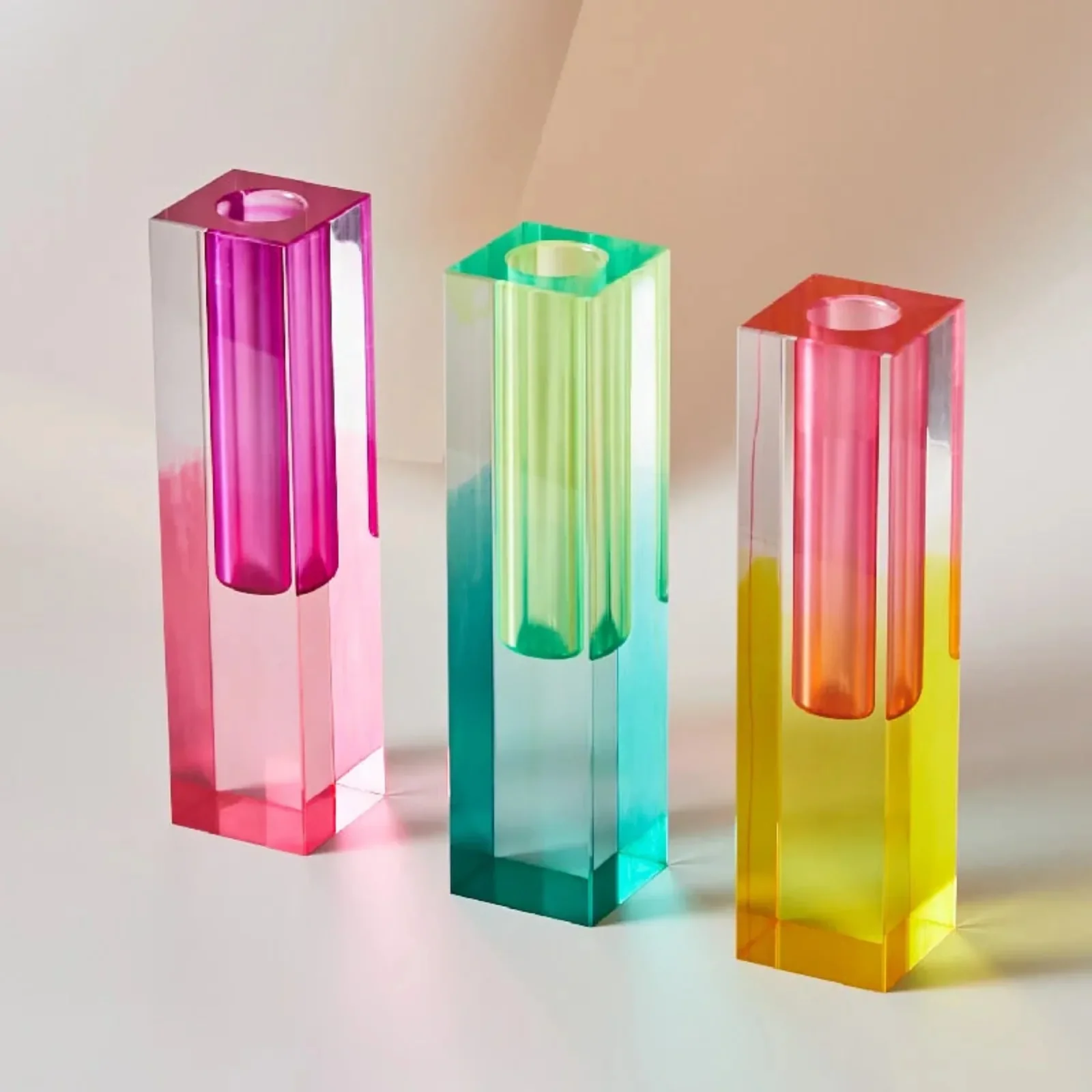 Klaris Tall Acrylic Bud Vase for Nordic Interiors, Vases, Minimalist
