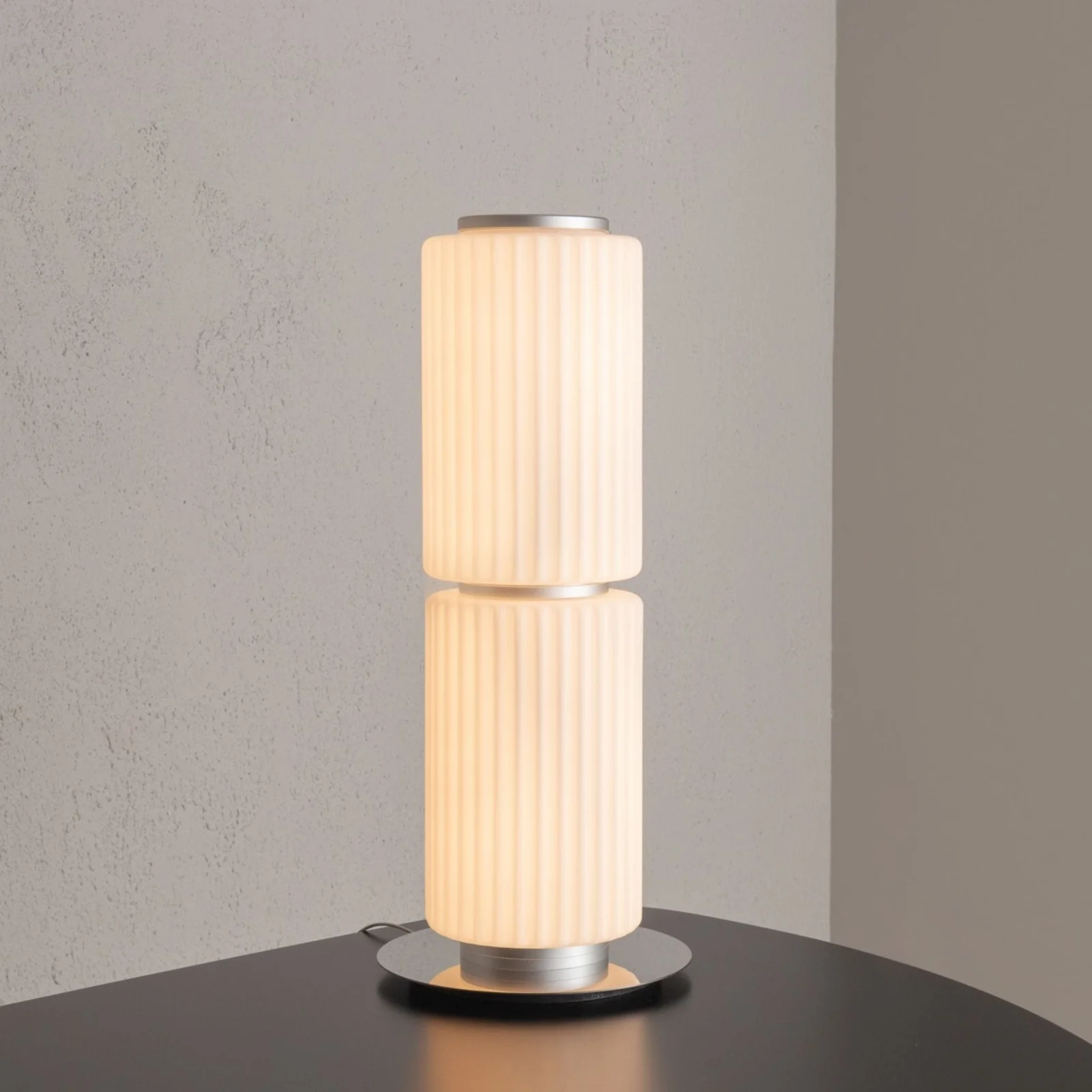 Milk White Sculptural Glass Table Lamp Nordic LED, Lamps, Mjölva