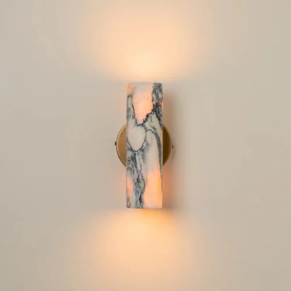 Marveld Natuurlijke Marmeren Wandlamp Dubbele Verlichting