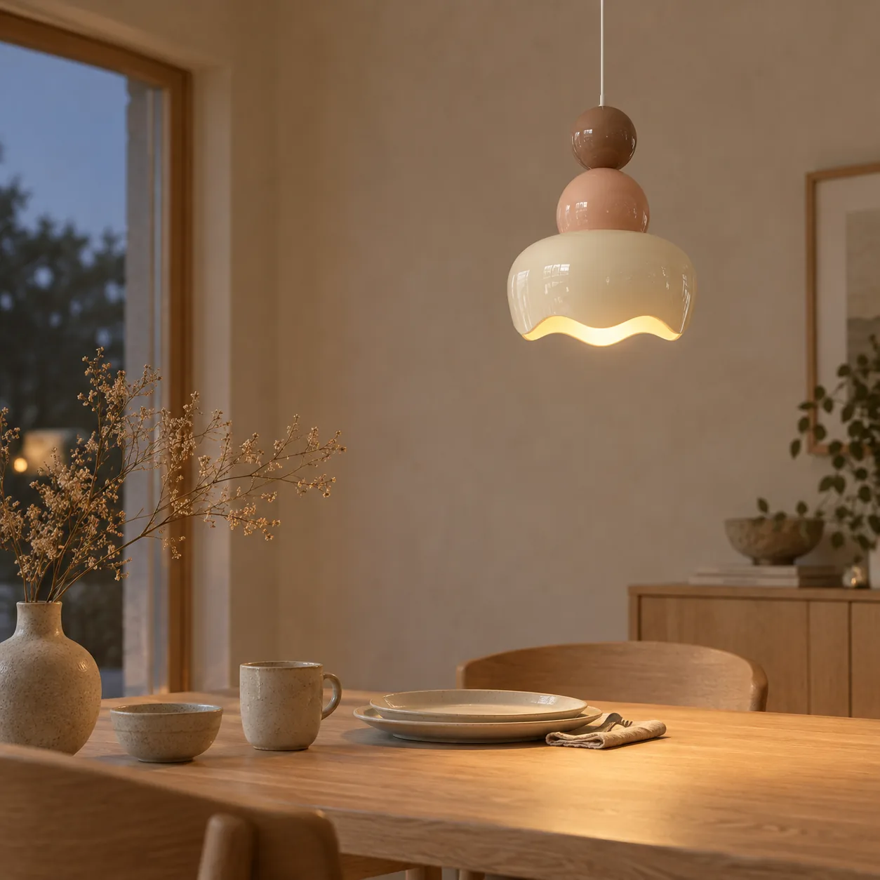 Ljuva harsglazen hanglamp slaapkamerdecoratie