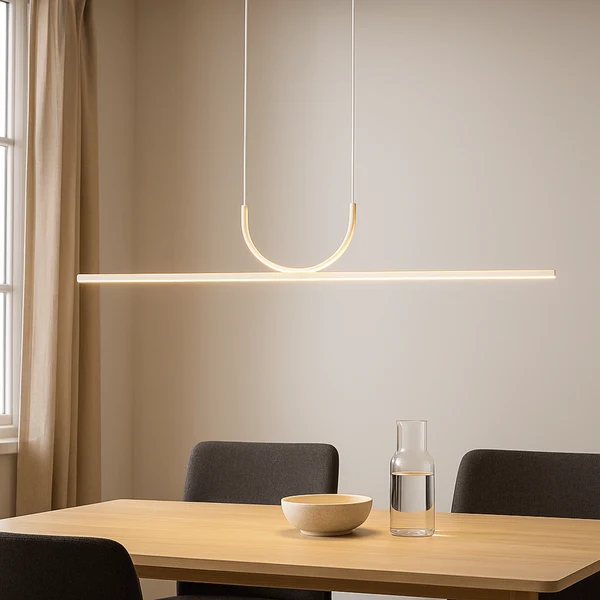 Linnea Wit Minimalistisch Lineair LED Hanglamp