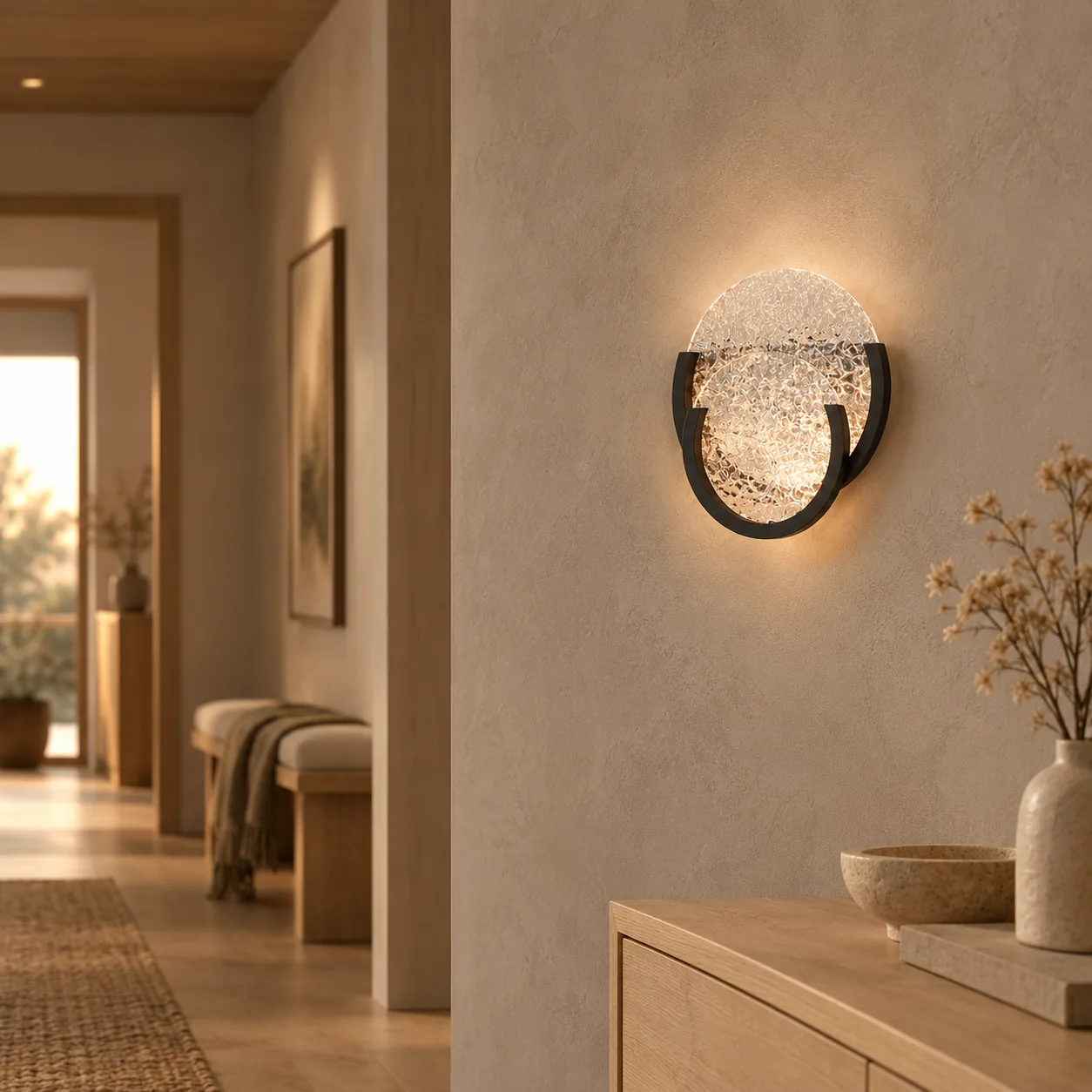 Klarvind Vintage Glazen Acryl Wandlamp