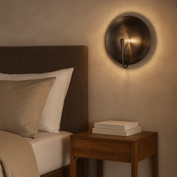 Manglo Moderne Wandleuchte mit Edelstahlscheibe