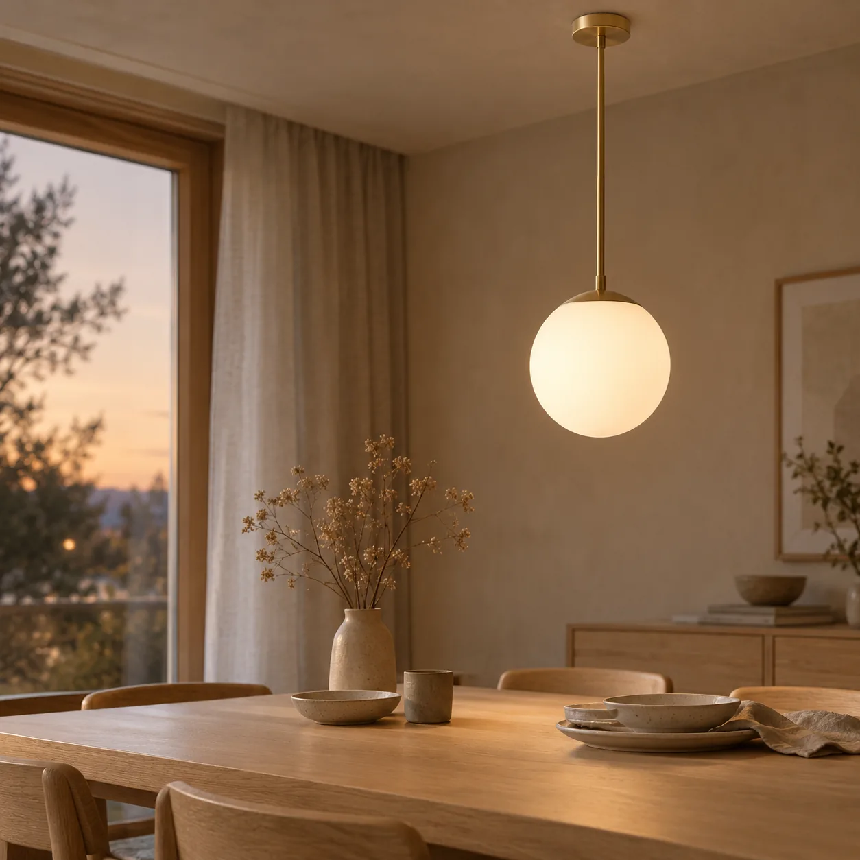 Glöra Minimalistische Glazen Bol Hanglamp