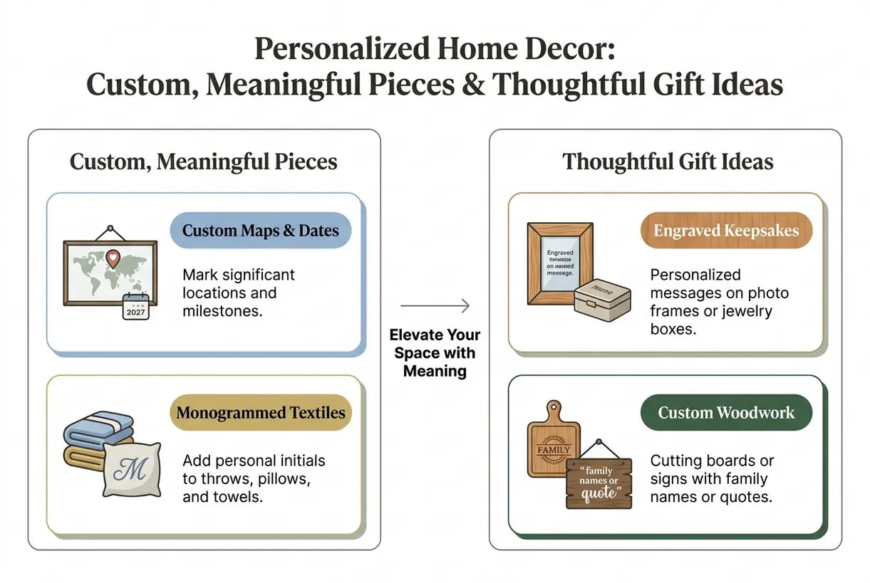 Personalized Home Decor: Custom, Meaningful Pieces & Thoughtful Gift Ideas - infographic
