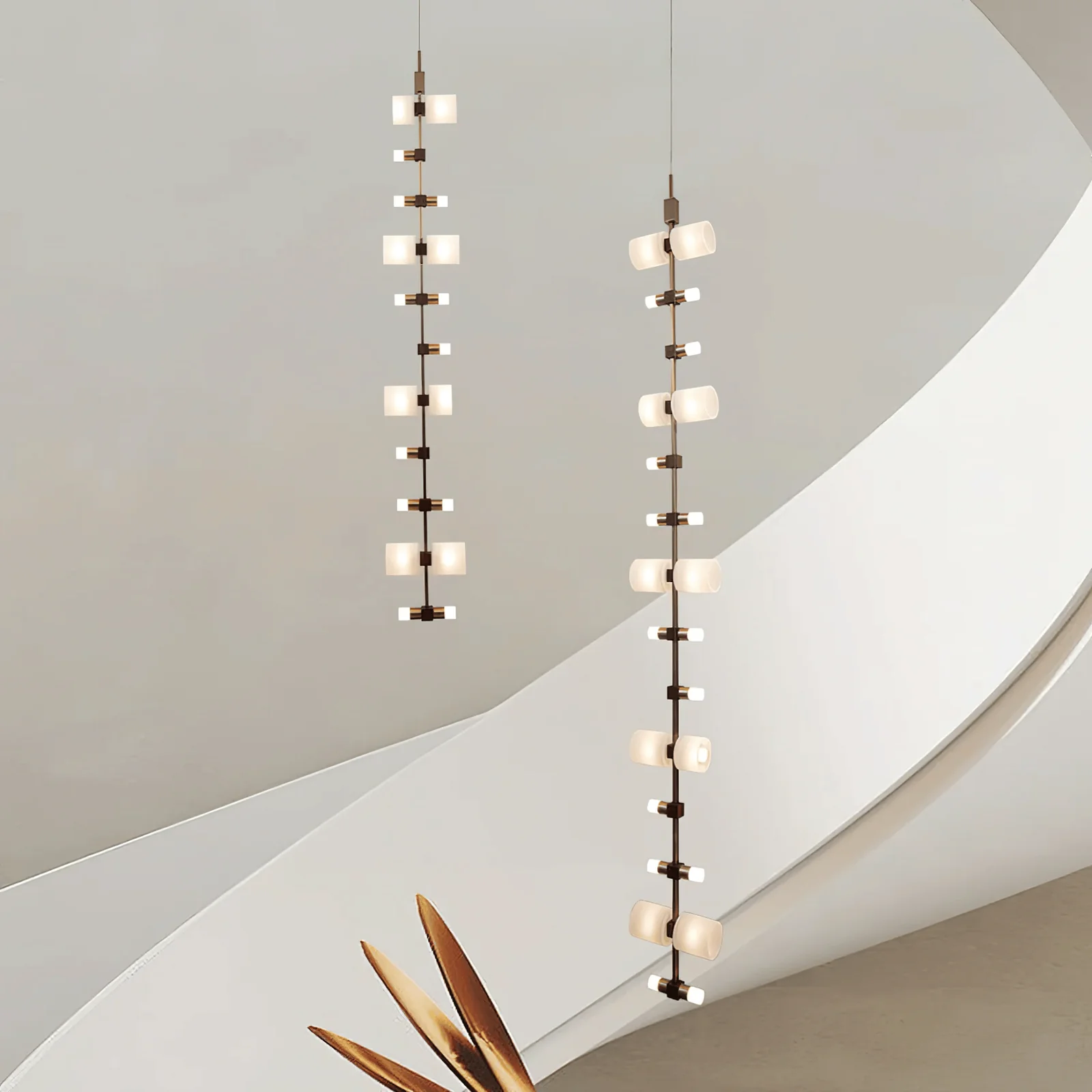 Stralvik Long Pendant Light Modern LED Gold, Ceiling Fixtures, Linear