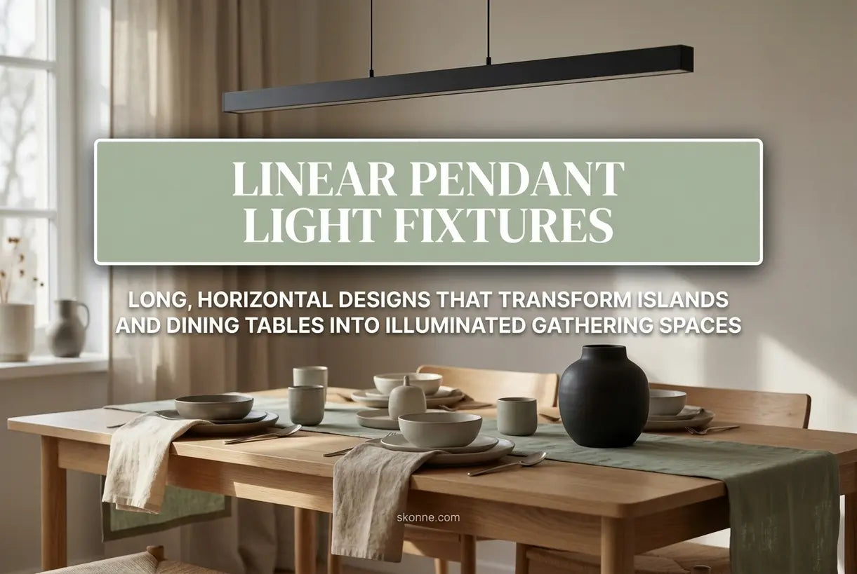 Lineaire Hanglampen: Lange, Horizontale Ontwerpen voor Eilanden & Eettafels