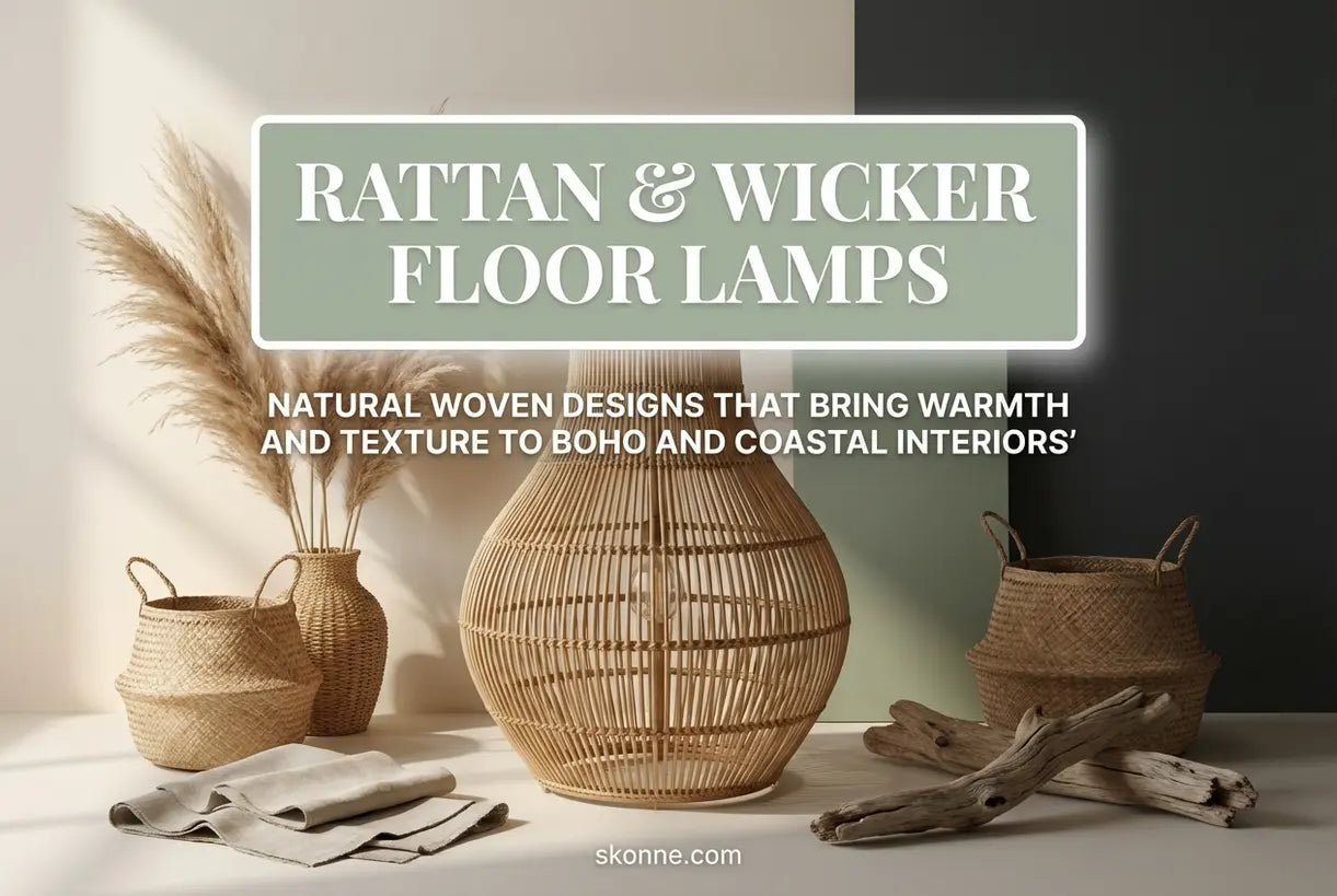 Rotan & Riet Vloerlampen: Natuurlijke, Gevlochten Ontwerpen voor Bohemian & Kust Interieurs