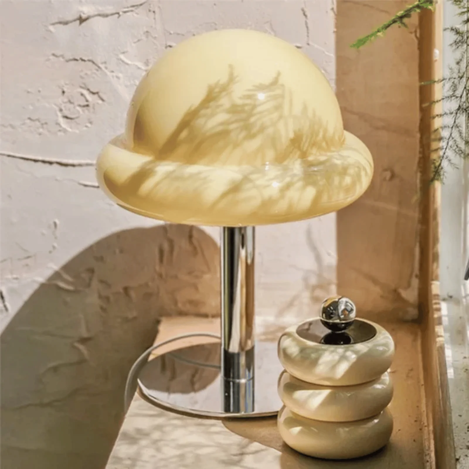 Svampa Retro Glazen Paddenstoellamp Dimbaar LED