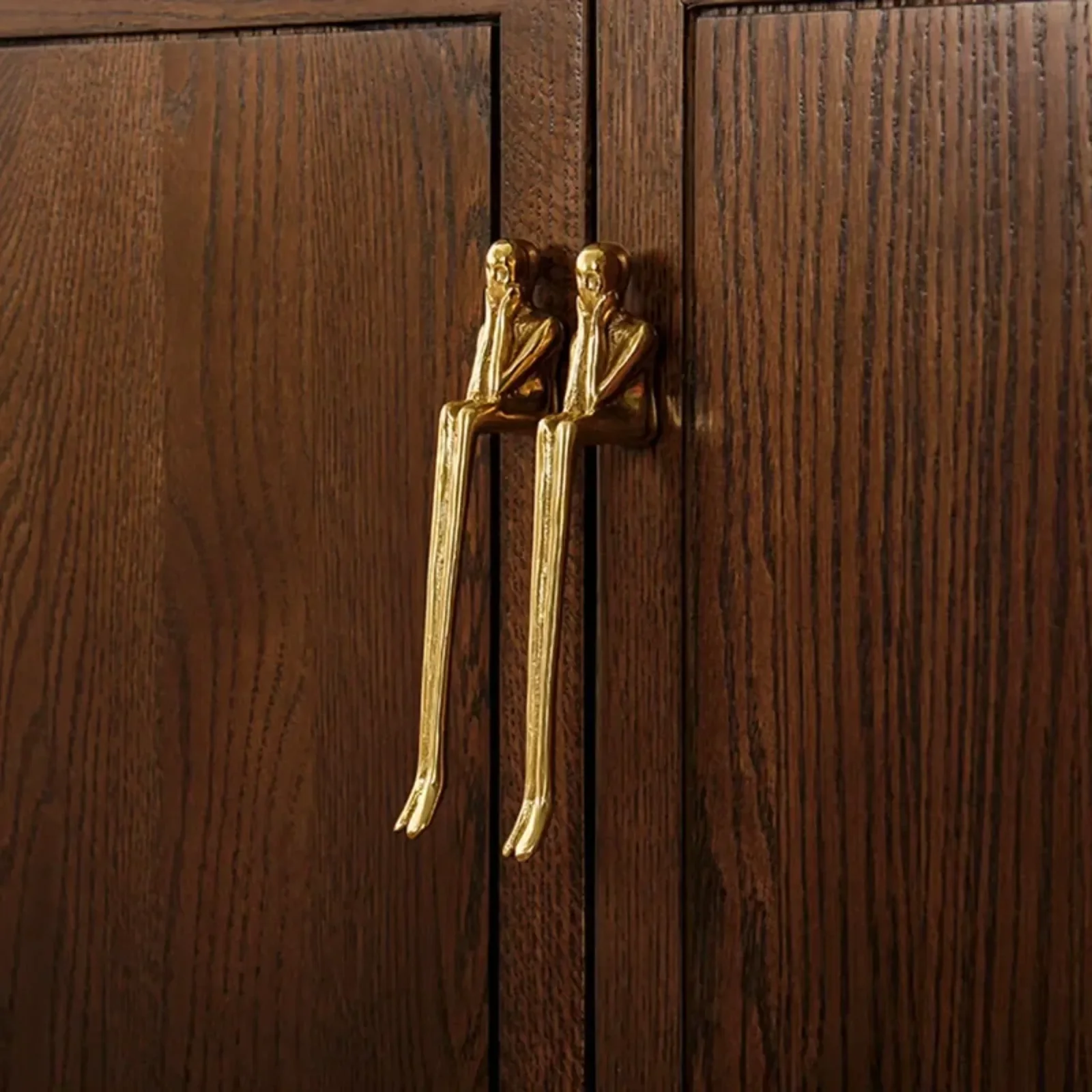 Forma Sculptural Brass Cabinet Pull Handle, Knobs & Handles, Humanoid Nordic Design