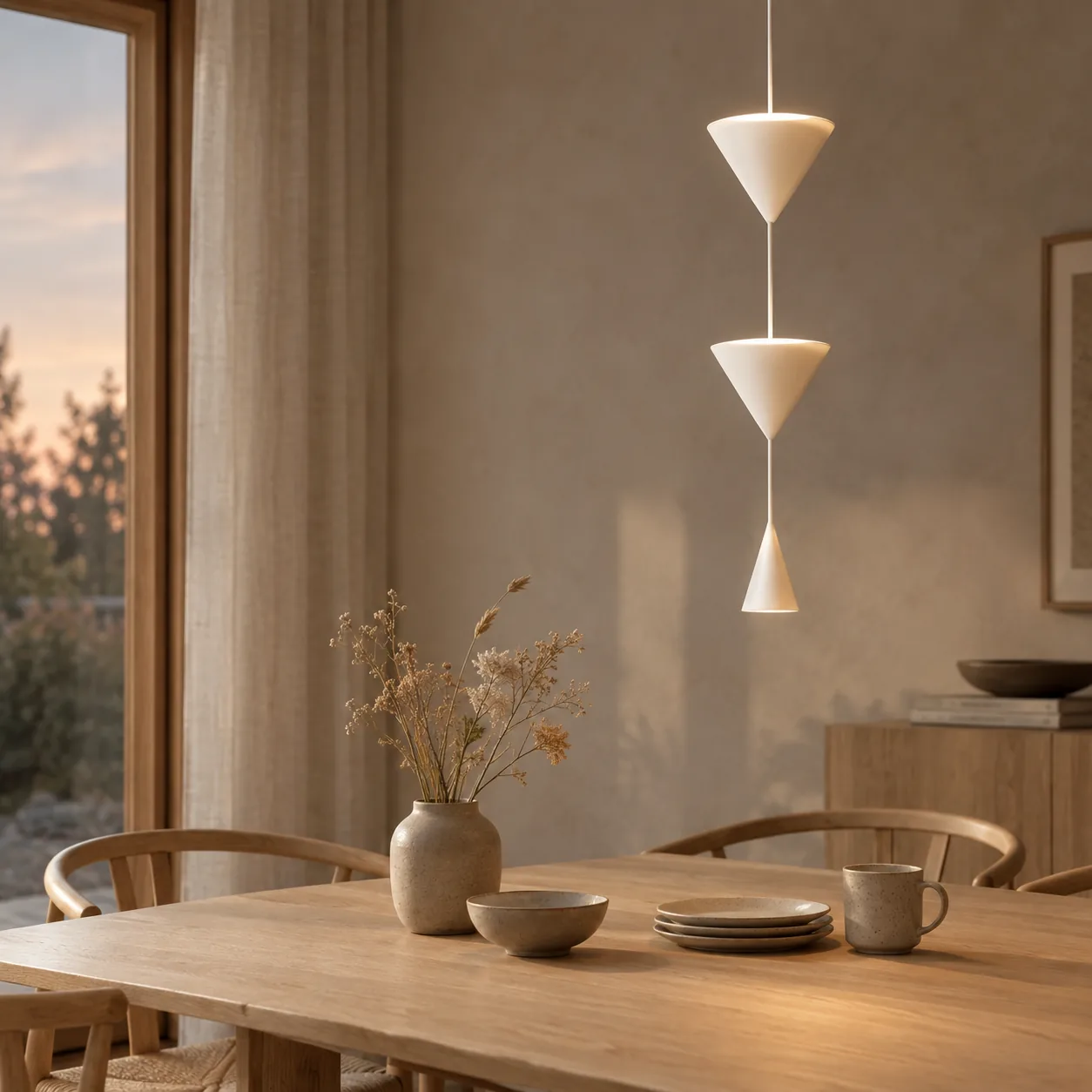 Kjella Moderne Hanglamp met 3 Kegelvormige Lichten van Metaal