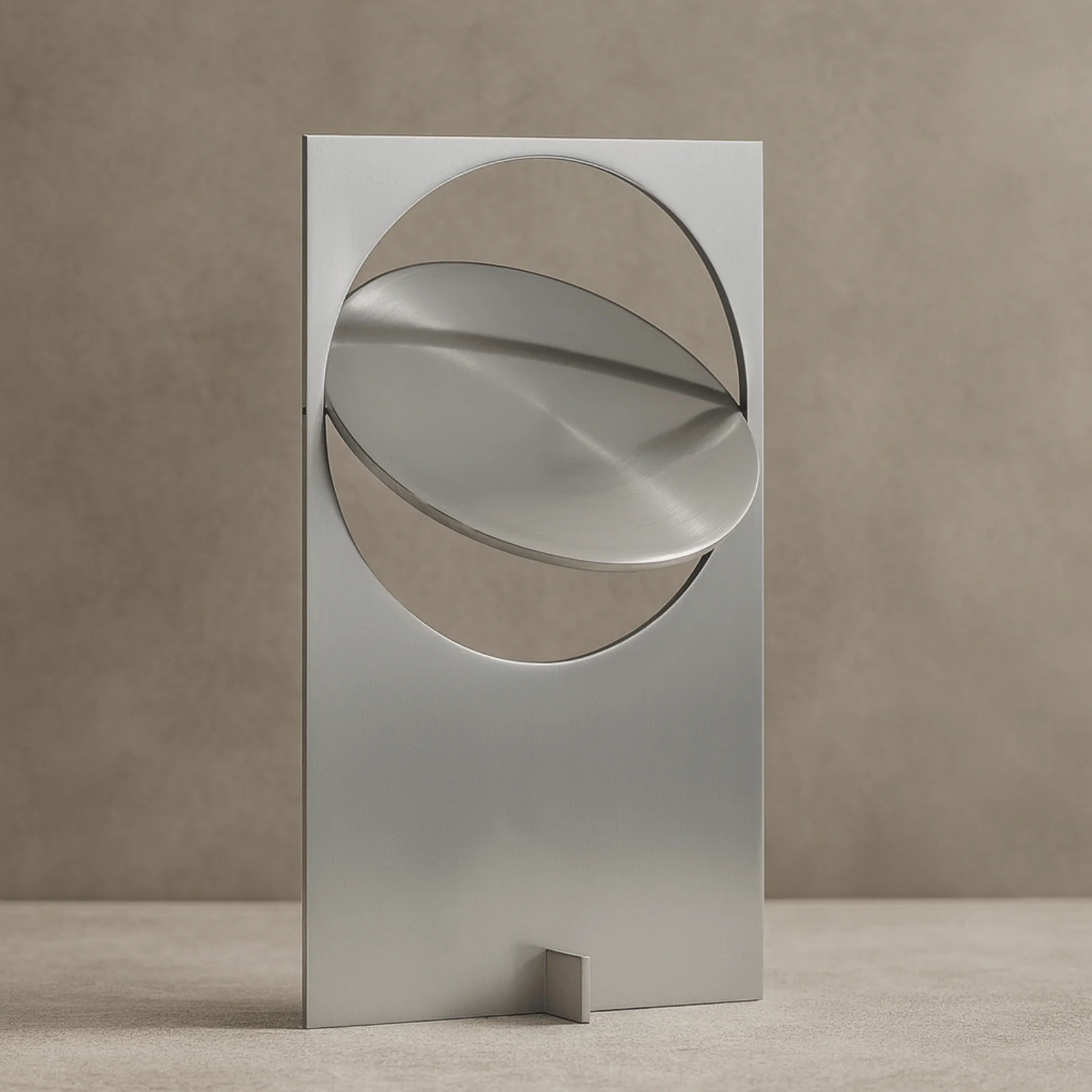 Solring Sculptural Silver Table Lamp with Warm Glow, Lamps, Modern Sunset
