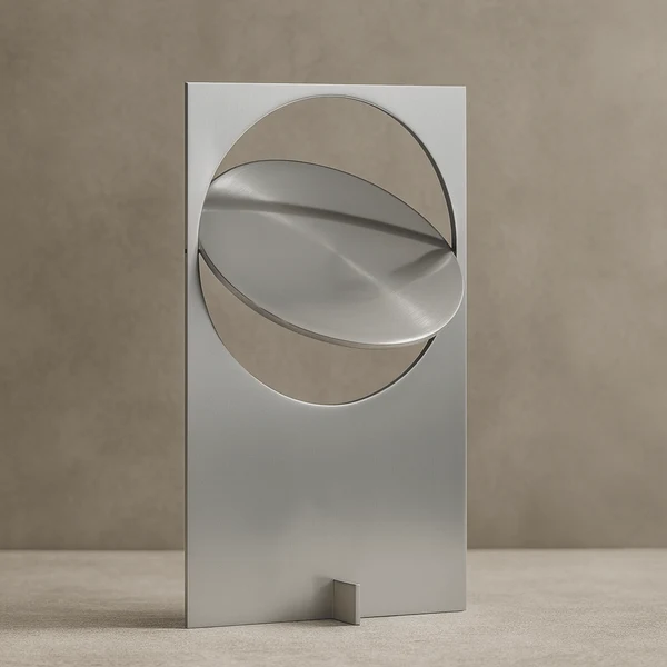 Solring Silber Moderne Skulpturale Sonnenuntergang-Tischleuchte
