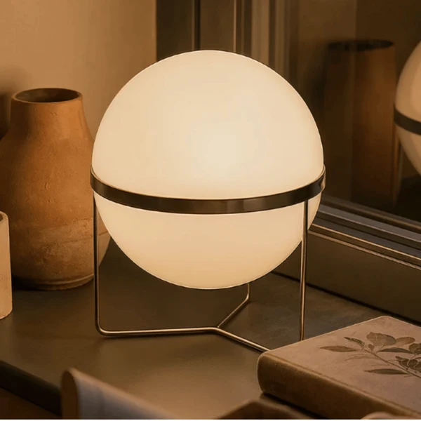 Kulglod Bauhaus Chromen Acryl Bol Vloerlamp