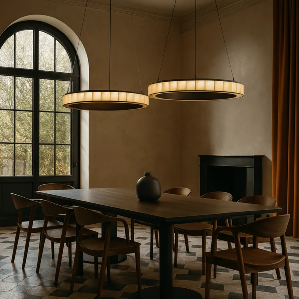Ringmor Sculpturaal Marmeren LED Halo Hanglamp