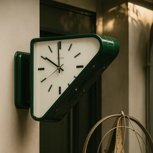 Tvilling Dubbelzijdige Geometrische Metalen Wandklok