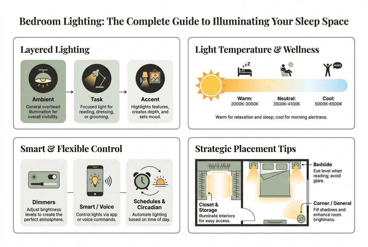 Bedroom Lighting: The Complete Guide to Illuminating Your Sleep Space - infographic