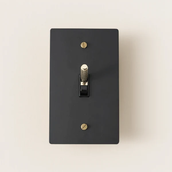 Mörkur Matte Black Brass Toggle Switch Panels